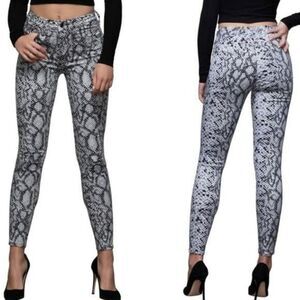 Good American Good Waist Skinny Jeans in Snake Print Size 0